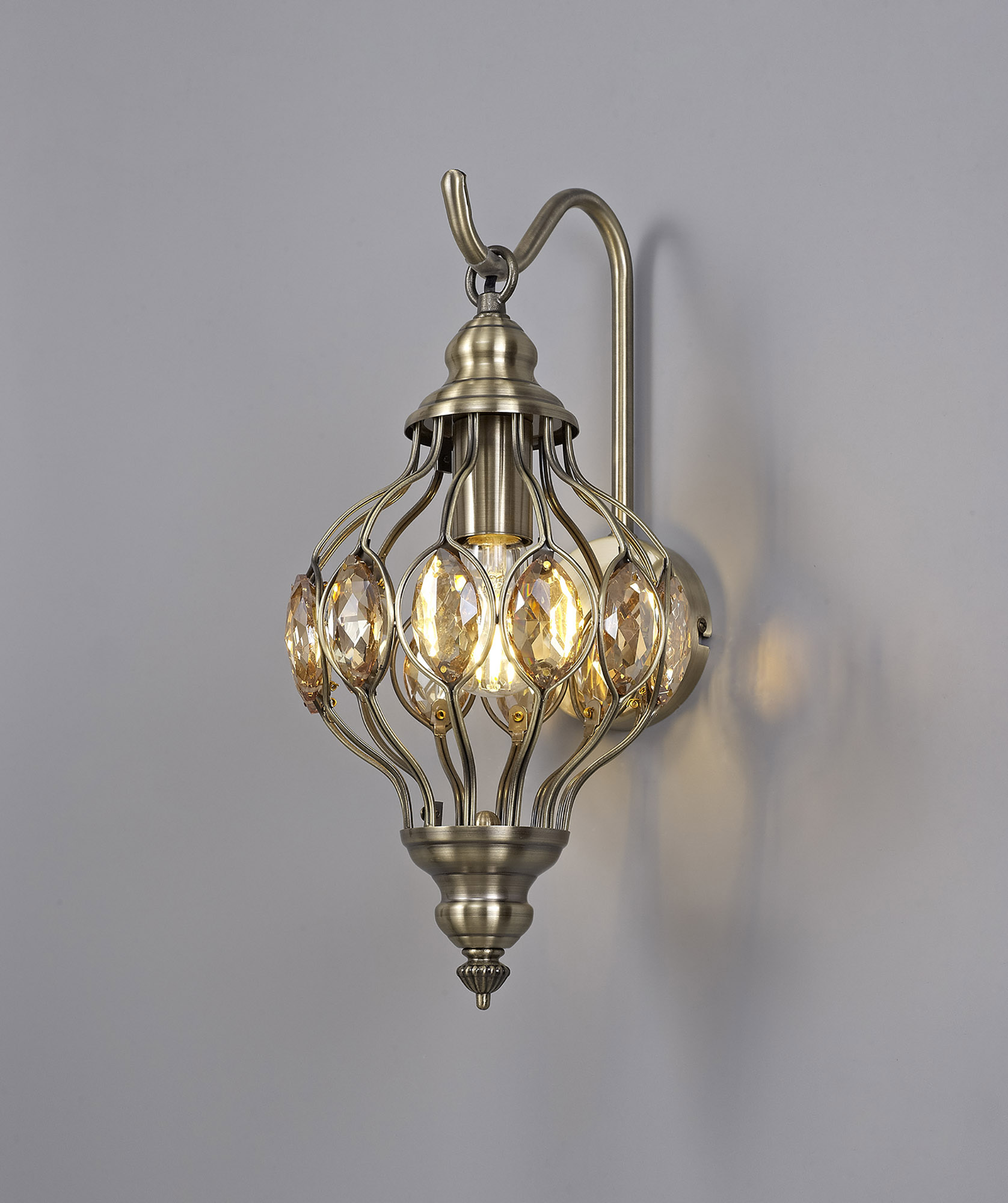 Marisa Crystal Wall Lights Diyas Armed Wall Lights